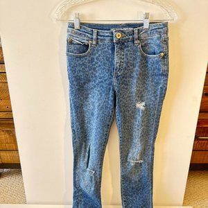 INC Leopard Distressed Jeans